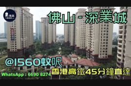 佛山深业城，首期5万(减)，香港高铁45分钟直达，香港银行按揭，最新价单